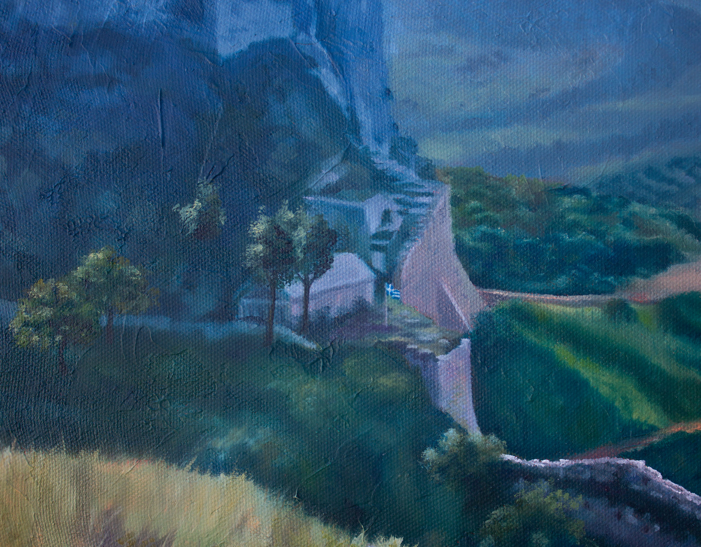 Atop the Hills of Ancient Corinth Oil Painting