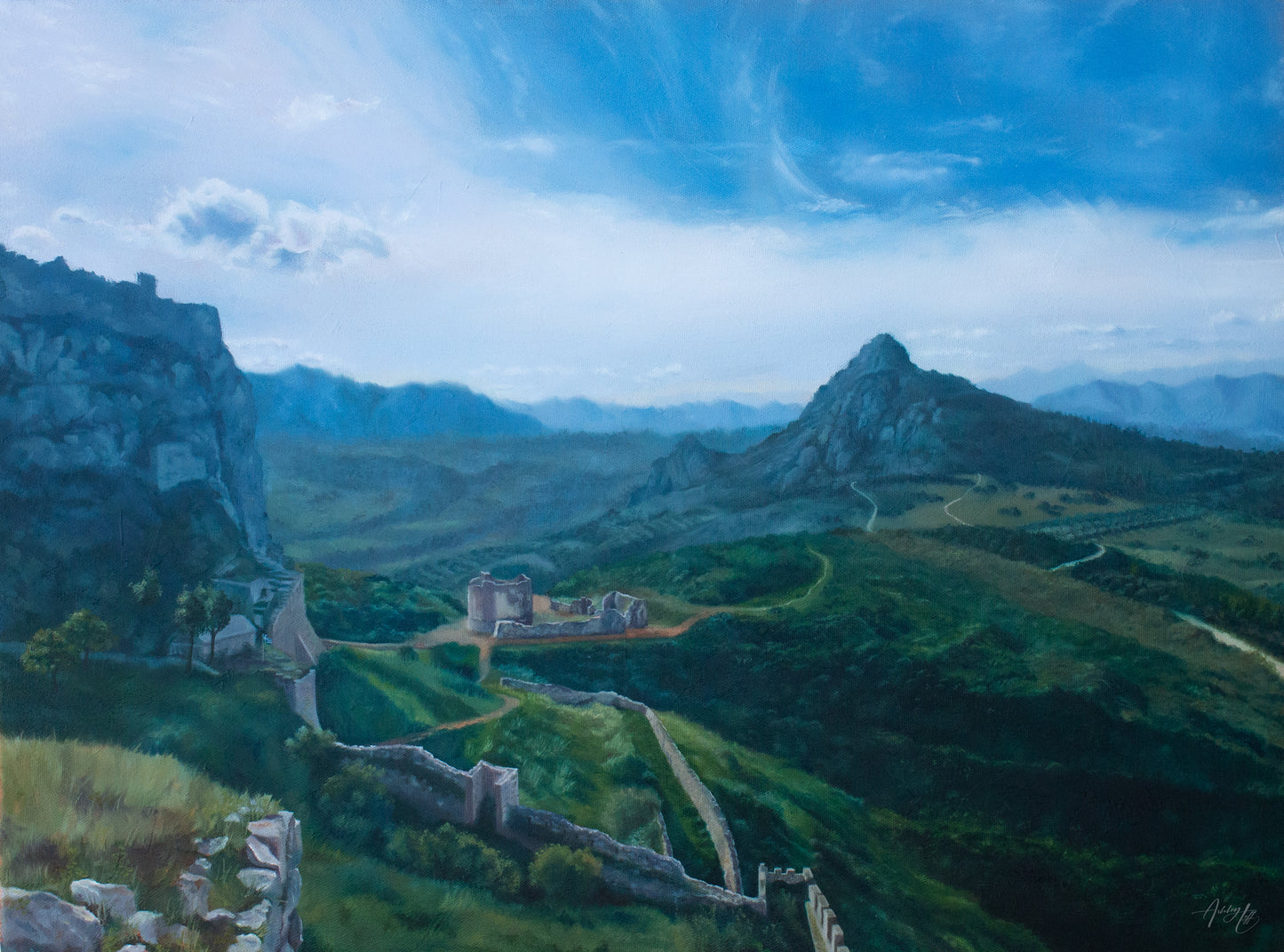 Atop the Hills of Ancient Corinth Canvas Print