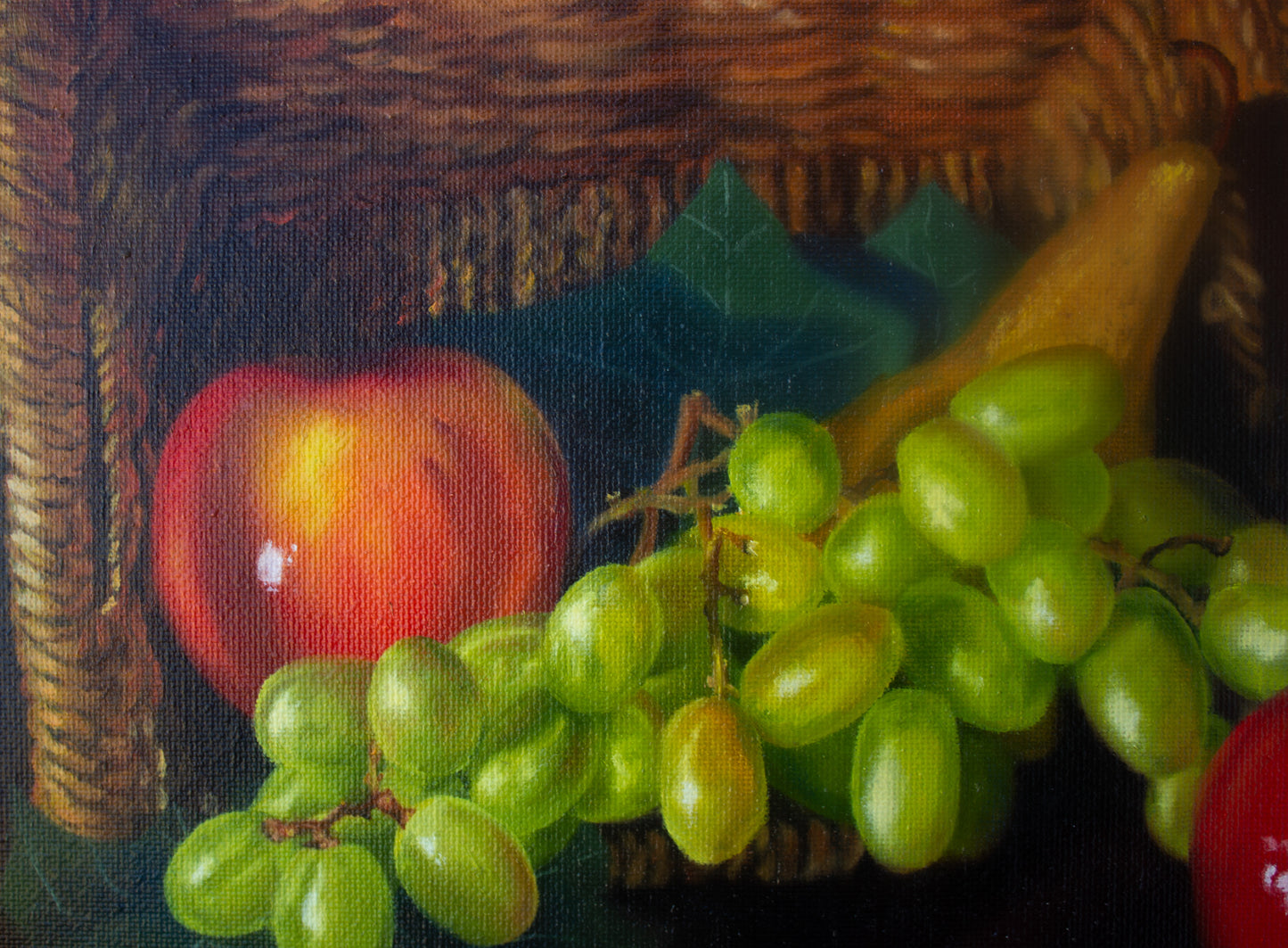 An Array of Blooms & Bountiful Fruit Oil Painting