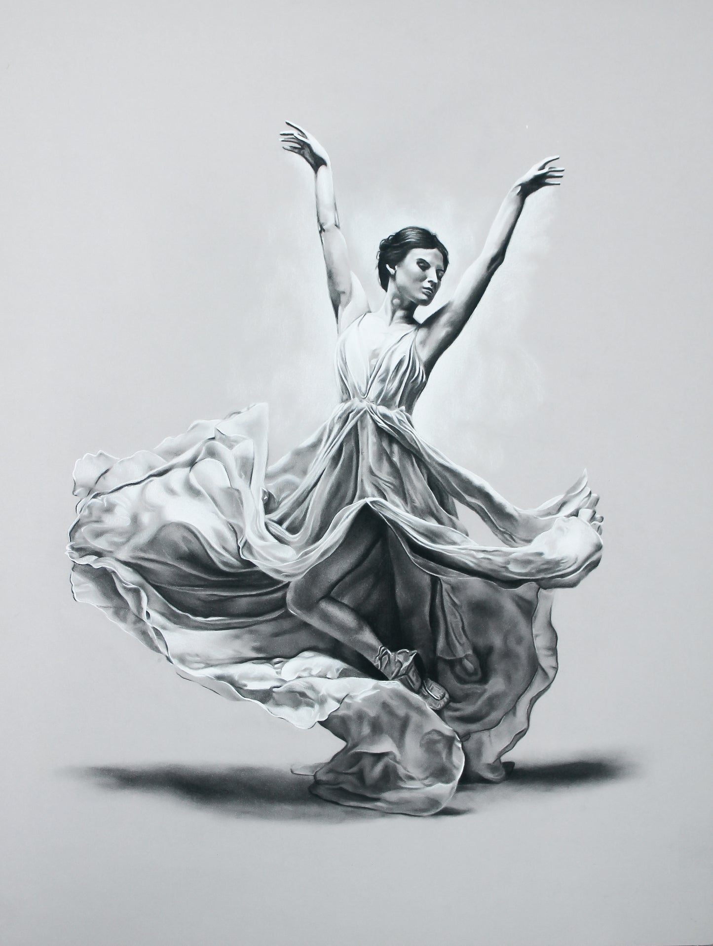 Elegance & Poise Charcoal Drawing