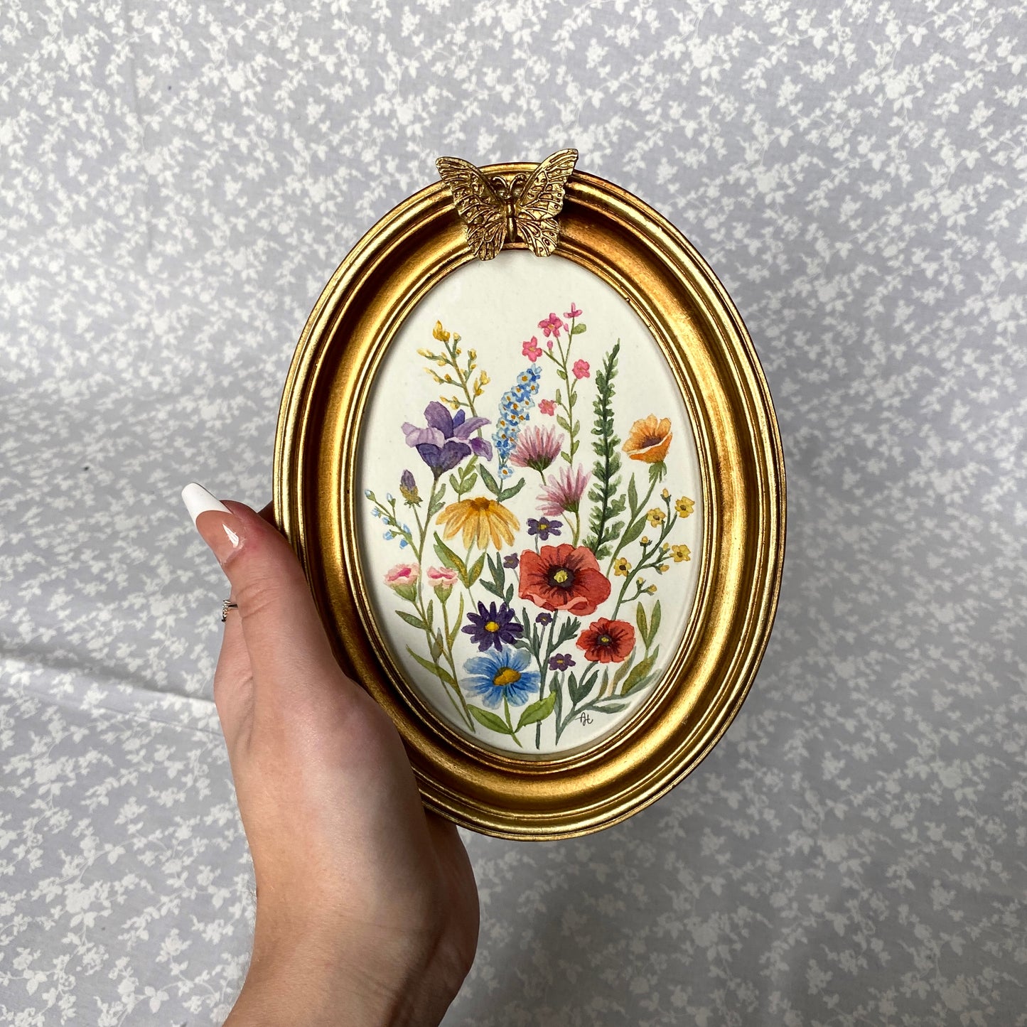 "Wildflower Study I" Framed Mini