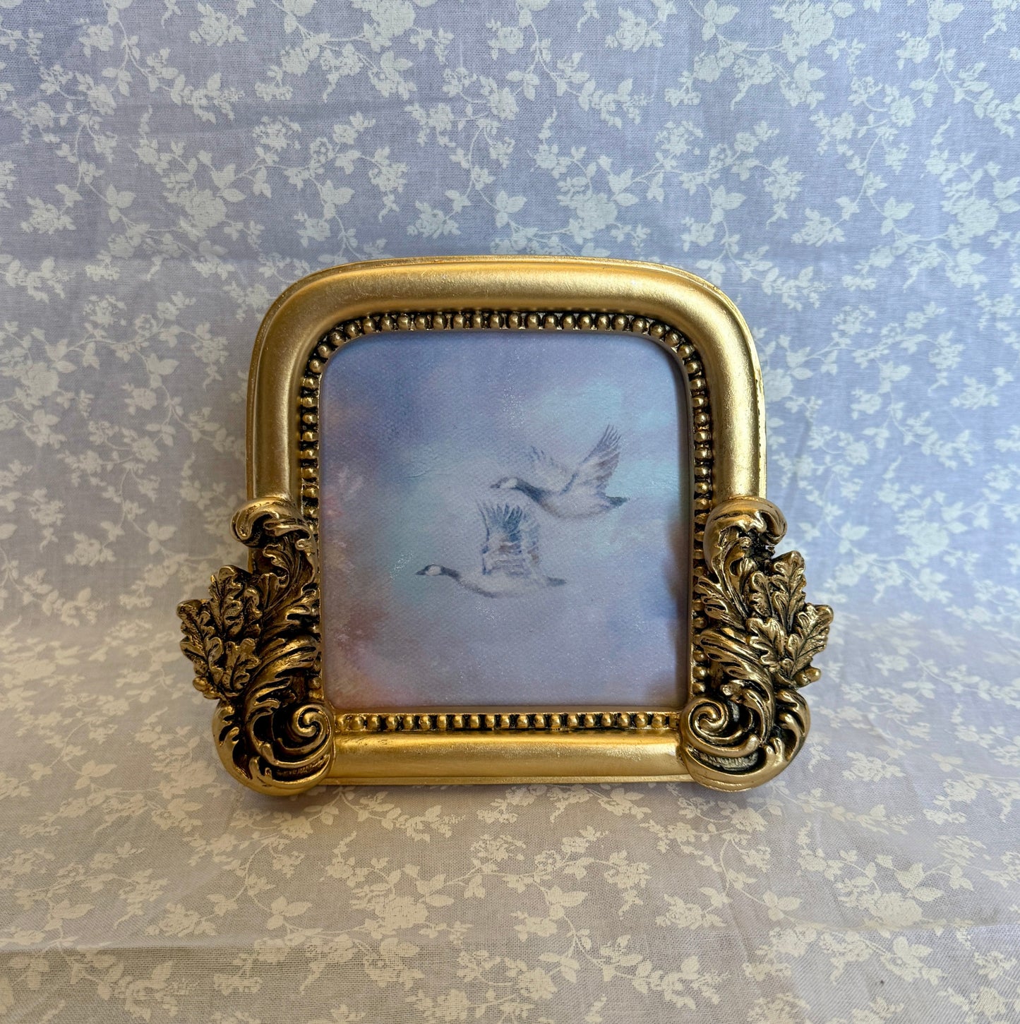"Serendipity Geese" Framed Print (Gold)