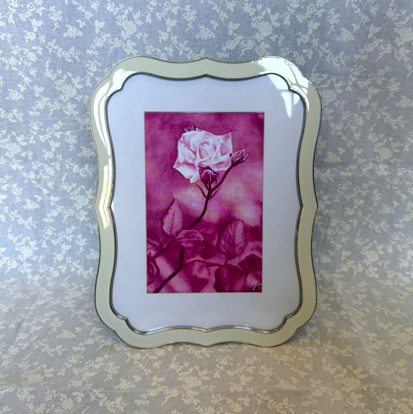 "Monochrome Rose" Framed Print