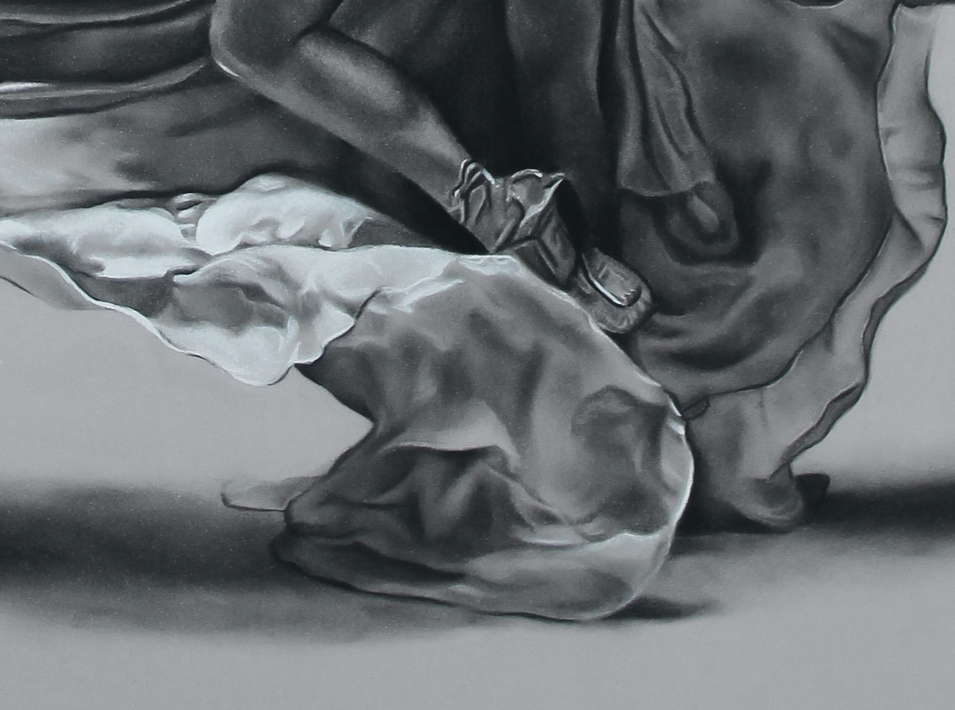 Elegance & Poise Charcoal Drawing