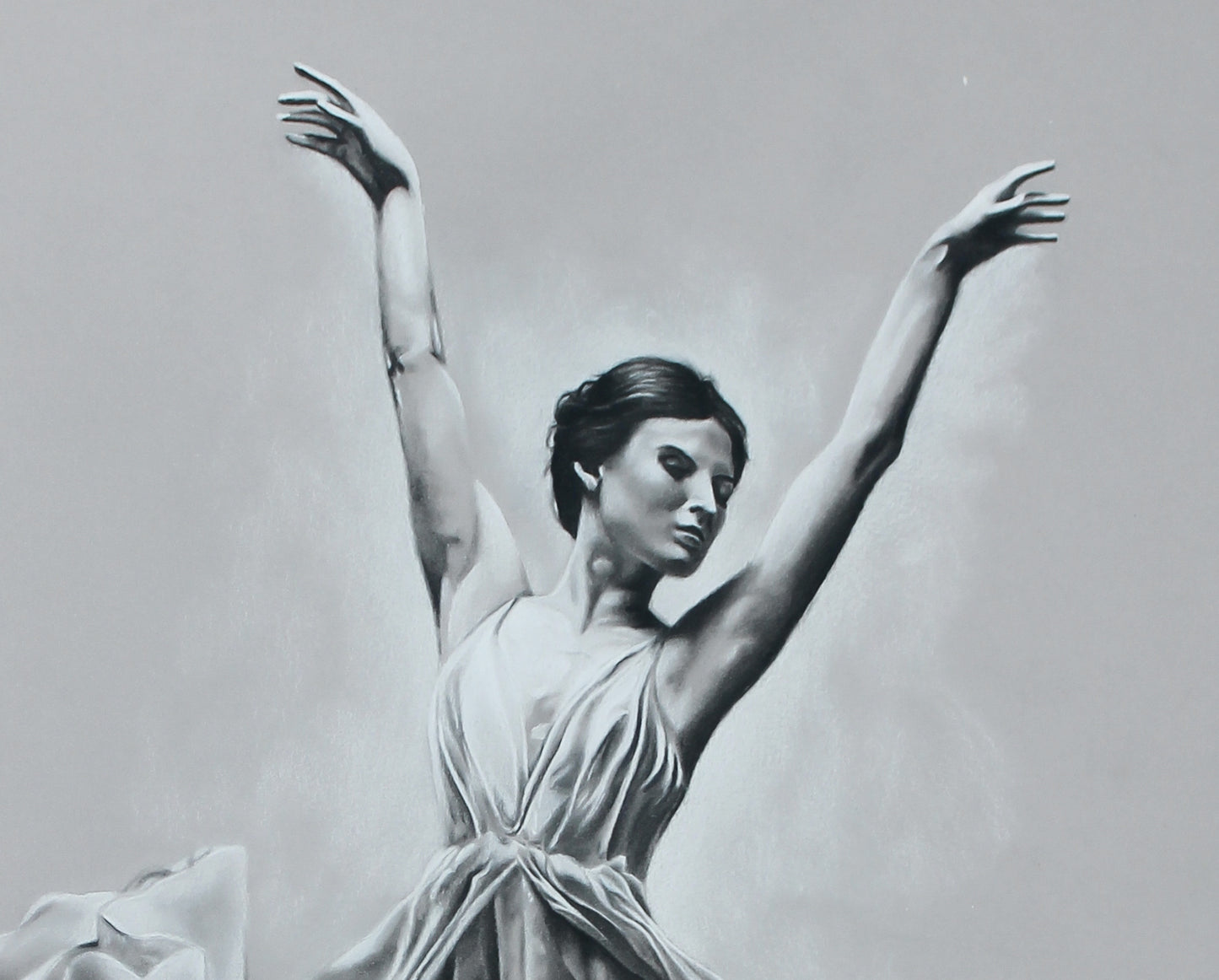 Elegance & Poise Charcoal Drawing
