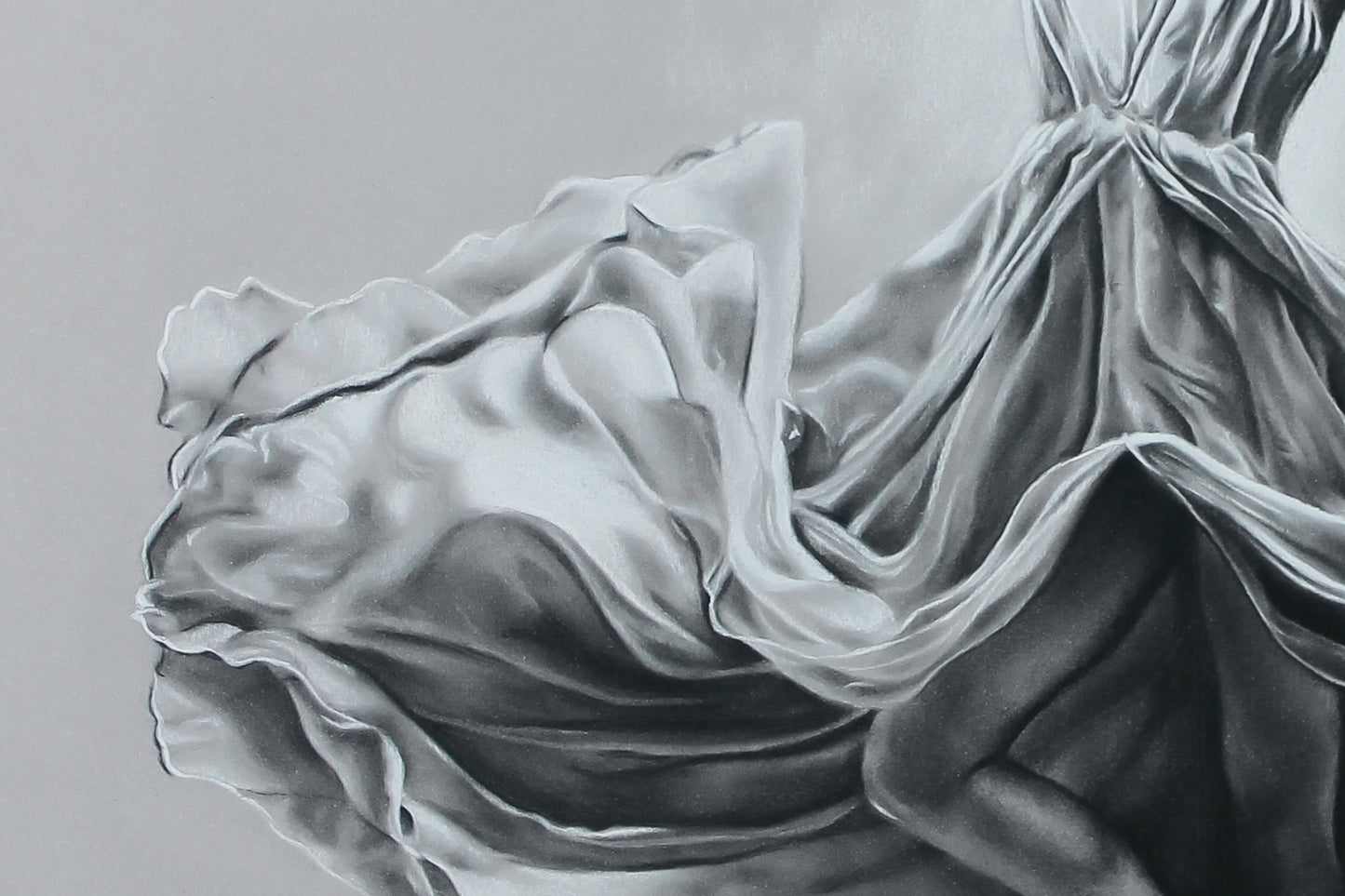 Elegance & Poise Charcoal Drawing