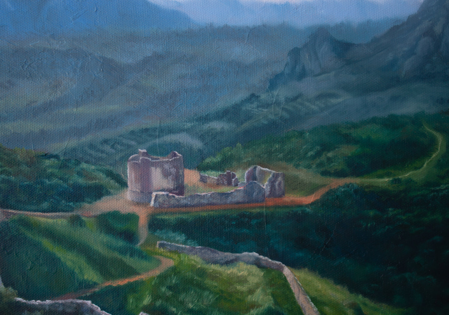 Atop the Hills of Ancient Corinth Oil Painting