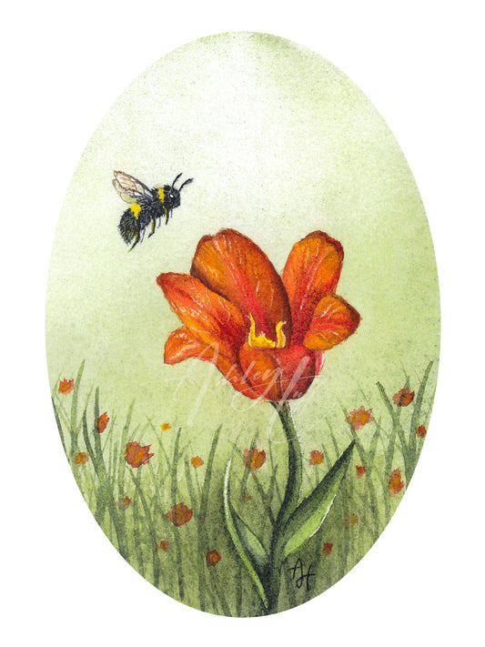 Buzzing with Color Giclée Print