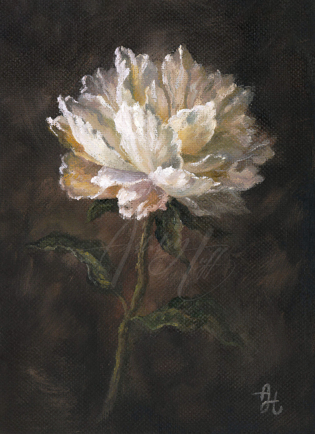 Efflorescence Oil Painting | 5x7 | Vintage Inspired Frame