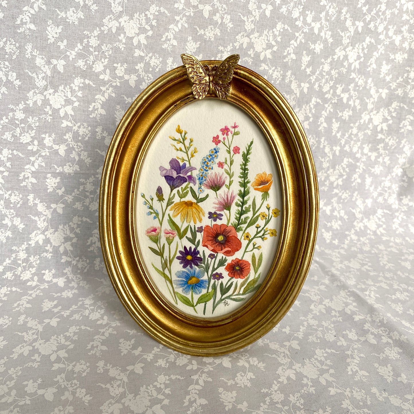 "Wildflower Study I" Framed Mini