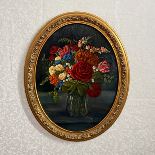The Garden She Keeps | Oil Painting | 11x14 | Vintage Oval Frame