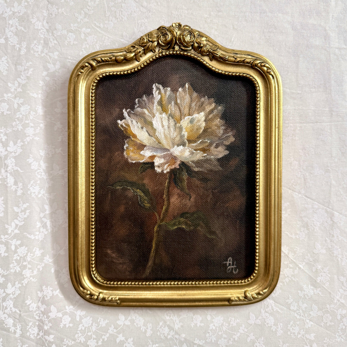 Efflorescence Oil Painting | 5x7 | Vintage Inspired Frame