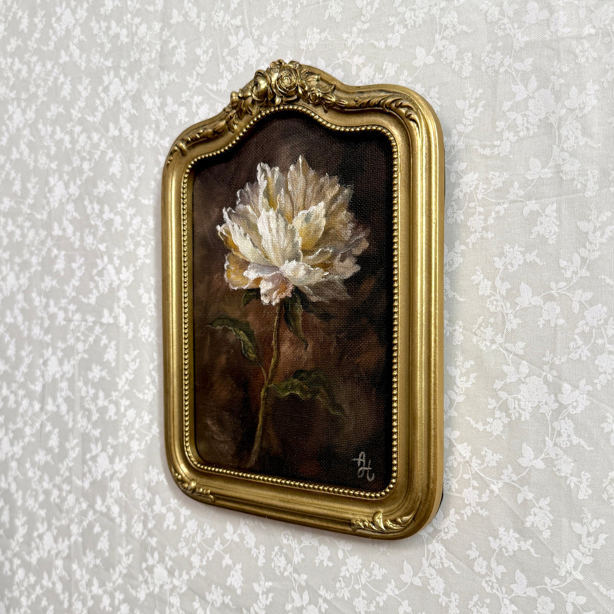 Efflorescence Oil Painting | 5x7 | Vintage Inspired Frame