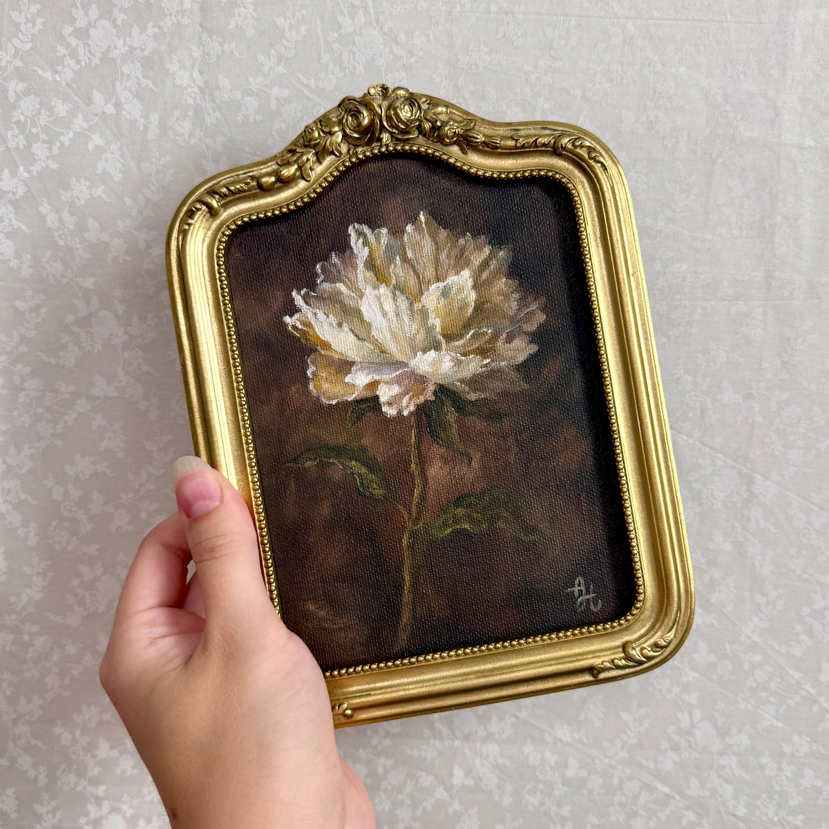 Efflorescence Oil Painting | 5x7 | Vintage Inspired Frame