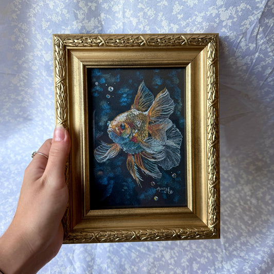 "Gilded Fins" Framed Mini