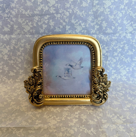 "Serendipity Geese" Framed Print (Gold)