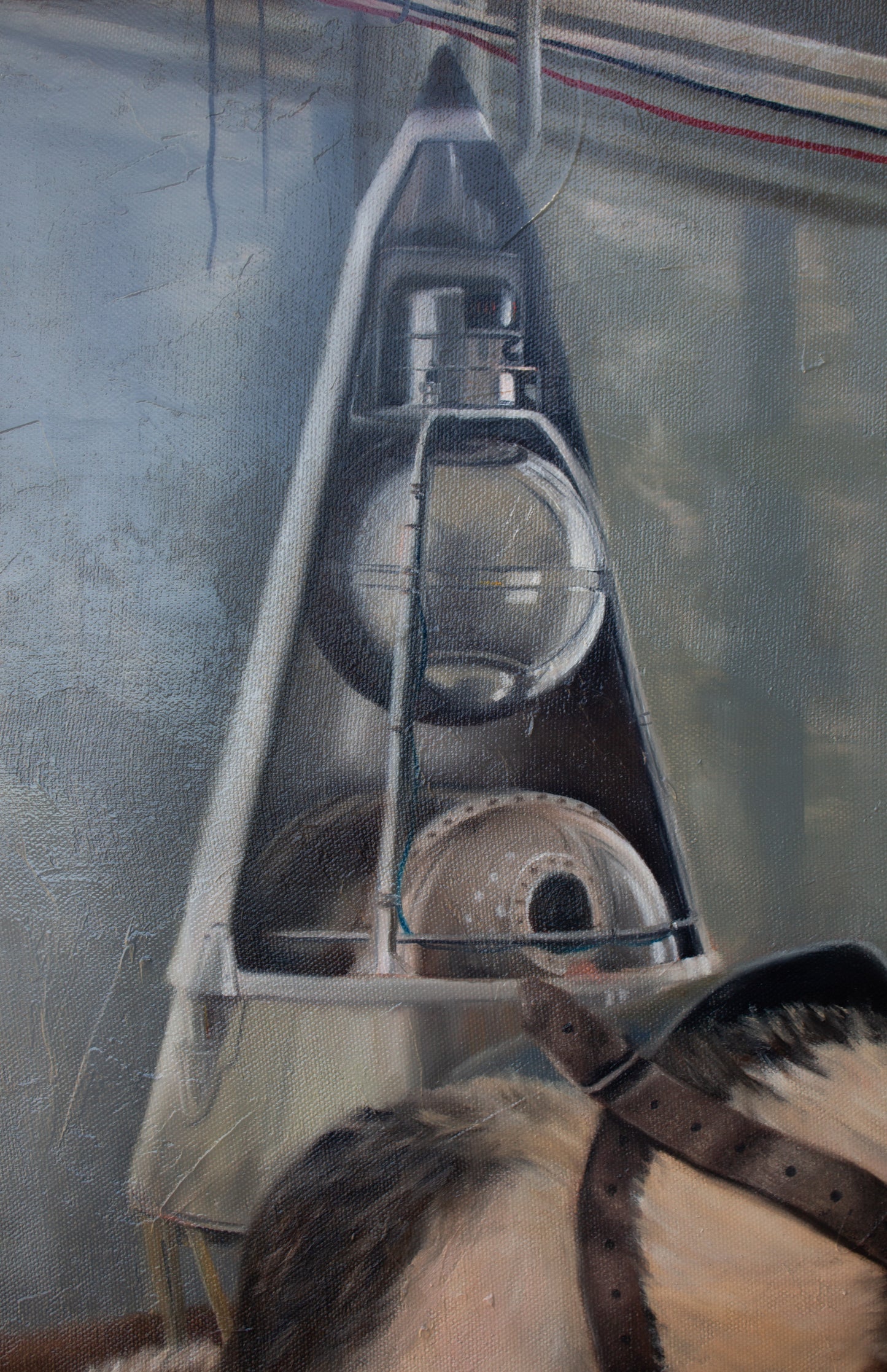 Laika, the First Dog in Space Oil Painting