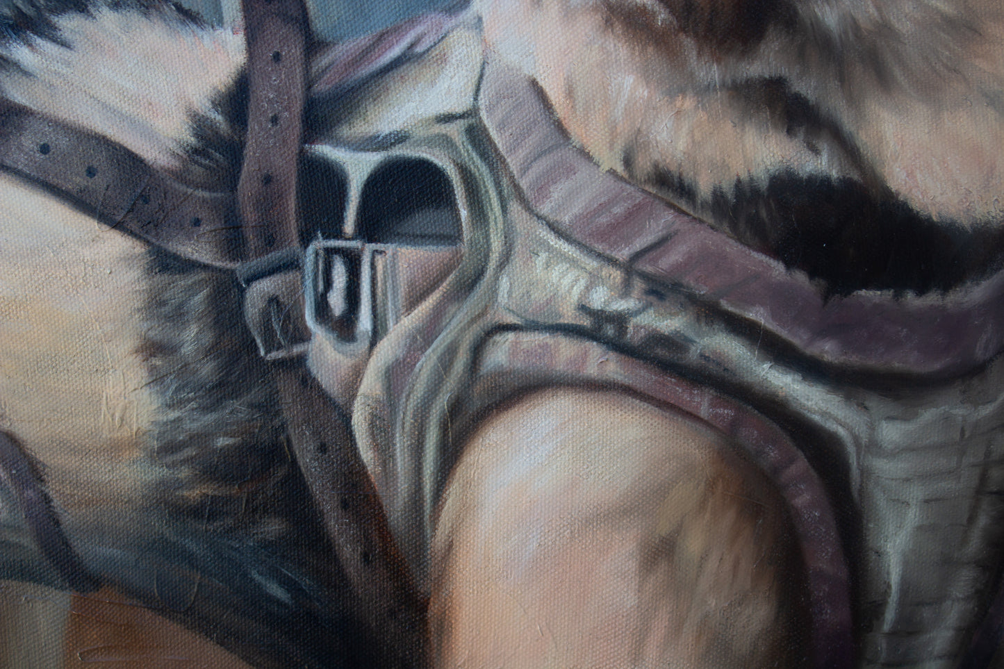Laika, the First Dog in Space Oil Painting