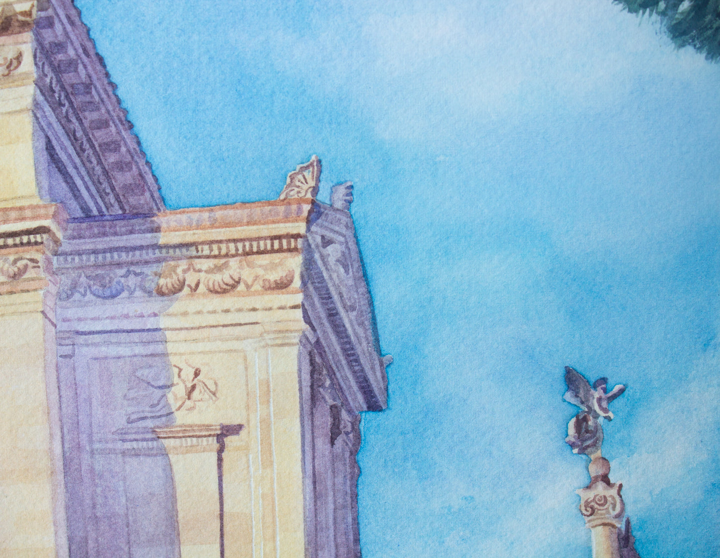 Victor Emmanuell II Monument in Rome, Italy Watercolor Painting