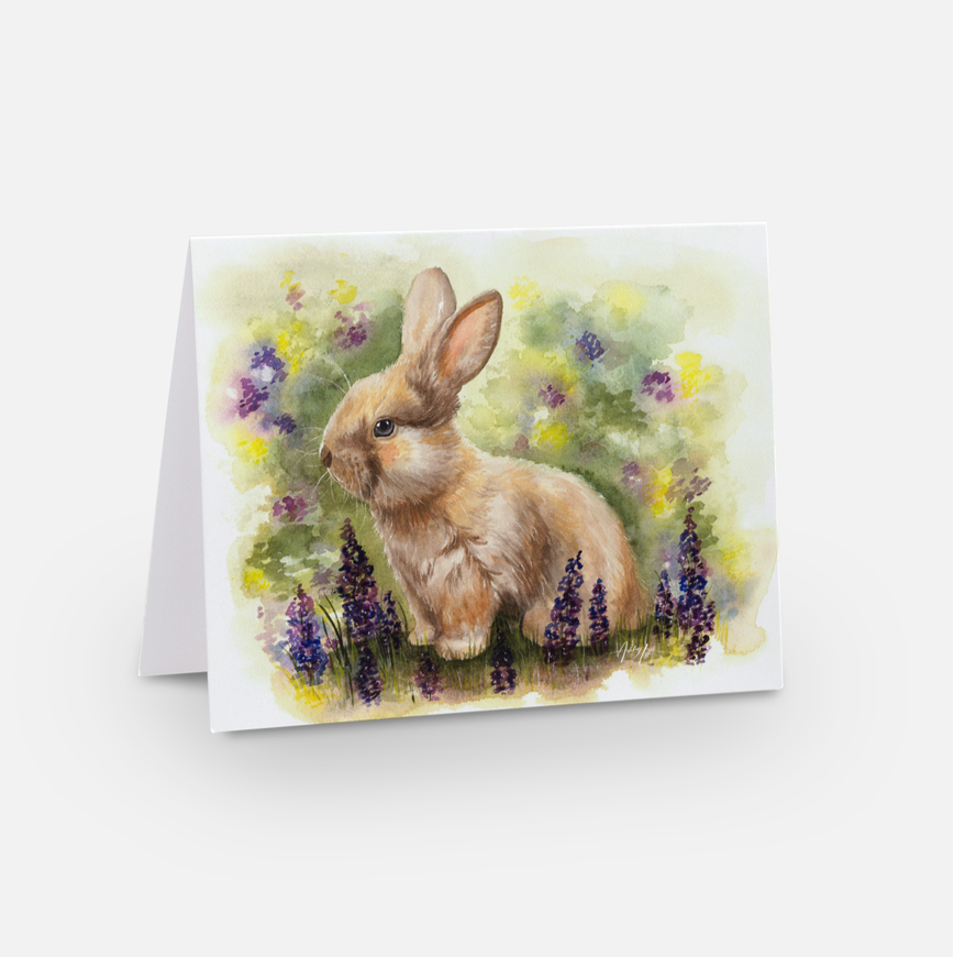 Rabbit with Wildflowers Set