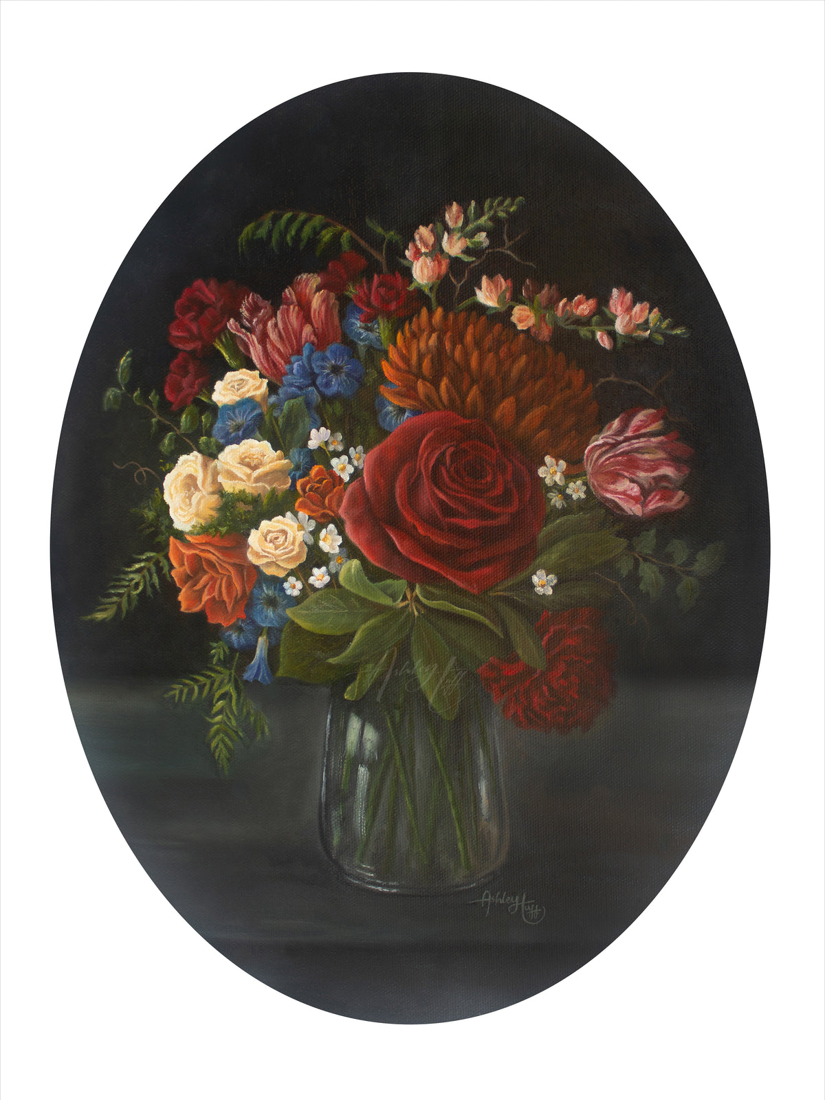 The Garden She Keeps | Oil Painting | 11x14 | Vintage Oval Frame