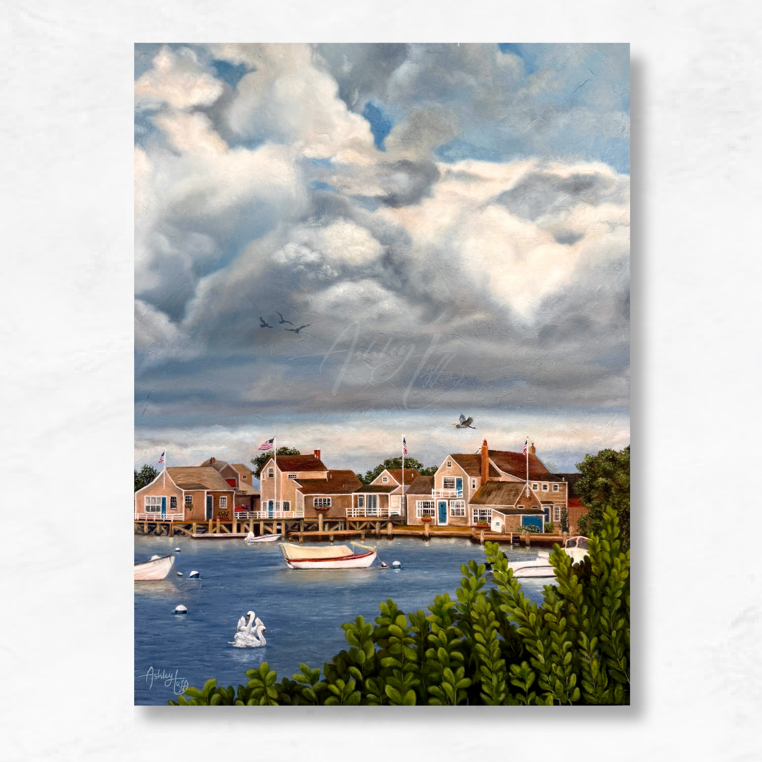 A Quiet Sunday in Nantucket Oil Painting
