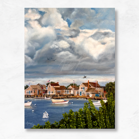 A Quiet Sunday in Nantucket Oil Painting