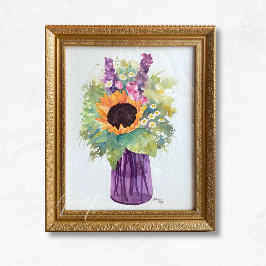 You're My Sunflower Watercolor